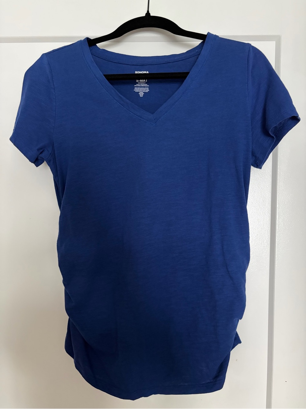 NWOT Sonoma Goods For Life Maternity V-Neck T-Shirt Blue Size S